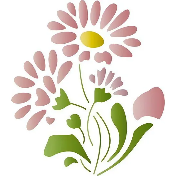 Stencil Especial Flores 10x10 Stx-095 - Litoarte Foto 1