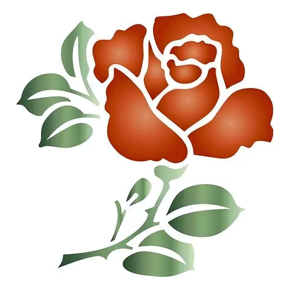 Stencil Especial Pintura Flor 10x10 Stx-031 - Litoarte Foto 1