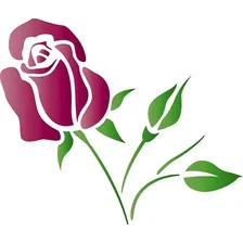 Stencil Especial Pintura Rosa 10x10 Stx-105 - Litoarte Foto mini 1