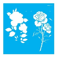 Stencil Opa 30,5x30,5 Flor Rosas 3057 Foto mini 1