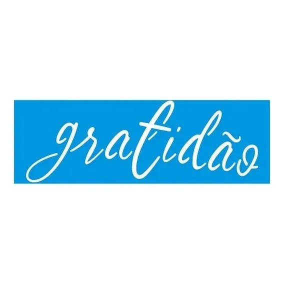 Stencil Pintura Época 8,4x28,5 Gratidão Ste-362 Litoarte Foto 1