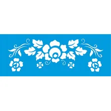 Stencil Pintura Simples Flores 17x6,5 Stp-079 - Litoarte Foto mini 2