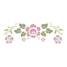 Stencil Pintura Simples Flores 17x6,5 Stp-079 - Litoarte Foto mini 1