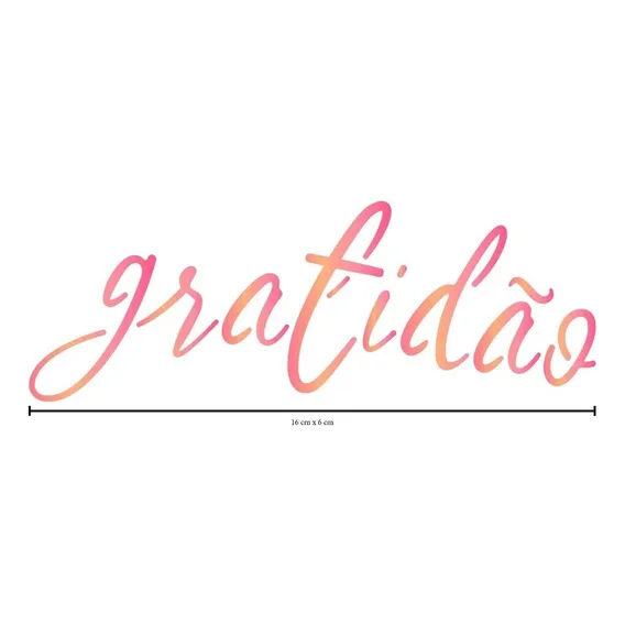 Stencil Pintura Simples Gratidão 17x6,5 Stp-159 Litoarte Foto 1