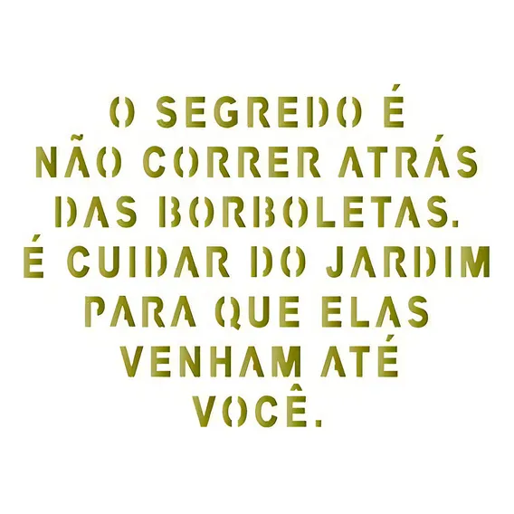 Stencil Pintura Sta-060 Frase O Segredo 14x14cm - Litoarte Foto 1