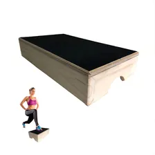 Step Caixote Madeira Aer贸bico Ginastica Academia 60x29x10cm Foto mini 1