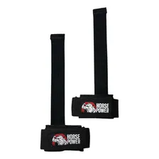 Strap Com Munhequeira Musculação Faixa Grip Horsepower Pro Cor Preto Foto mini 1