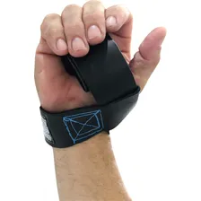 Strap Fita Couro Garra Costas Academia Cor Azul Foto mini  2