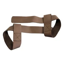 Strap Fita Couro Luva Funcional Barra Cor Marrom Foto mini 2