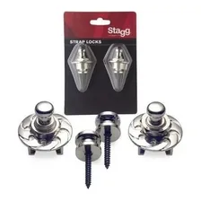 Straplock Straplock Strap Lock para guitarra/baixo Stagg Silver Foto mini 1