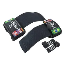 Straps Tala Larga Emborrachada Acol Musculação Academia par Cor Preto Foto mini 4