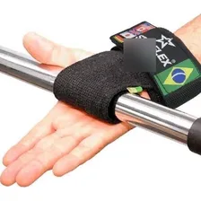 Straps Tala Larga Emborrachada Acol Musculação Academia par Cor Preto Foto mini  2