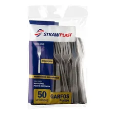 Strawplast garfo descartável reforçado prata 500 unidades Foto mini  3