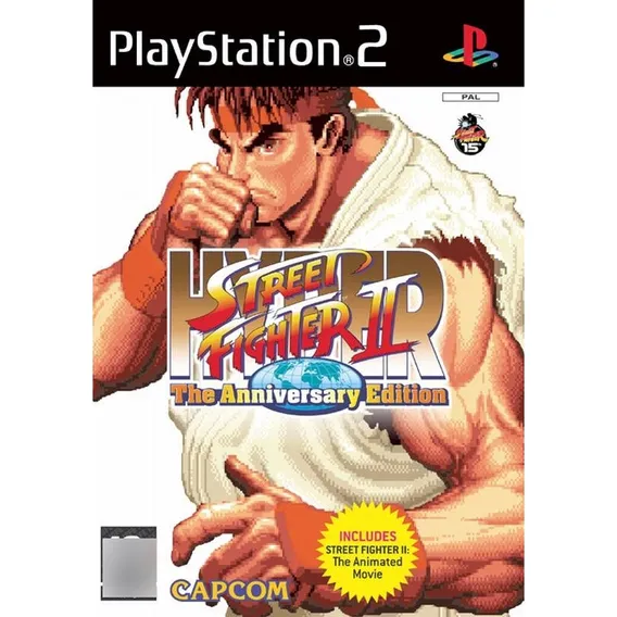 Street Fighter anniversary collection PS2 mídia física Foto 1