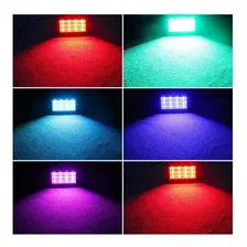 Strobo Rítmico 12 Leds Branco 15w Dj Iluminação Festa Balada Foto mini  3
