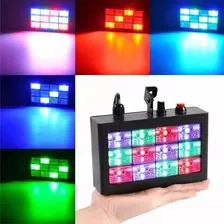 Strobo Rítmico 12 Leds Branco 15w Dj Iluminação Festa Balada Foto mini 4