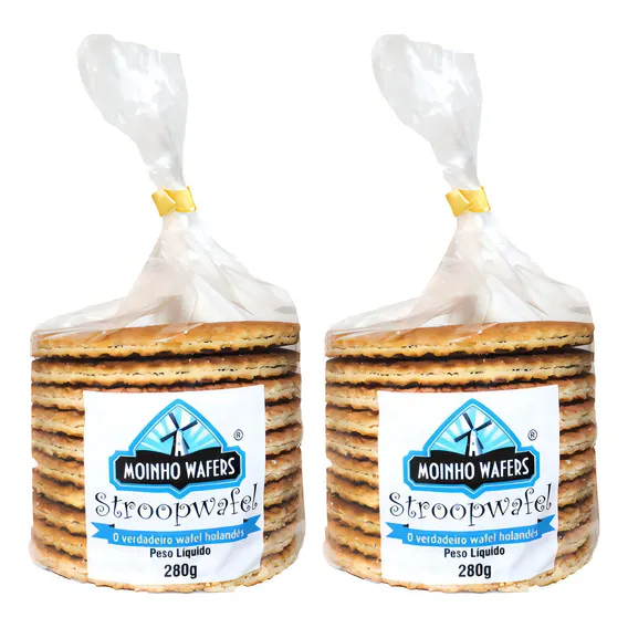 Stroopwafel Moinho Wafers Pacote Com 2 Unidades De 280g Foto 1