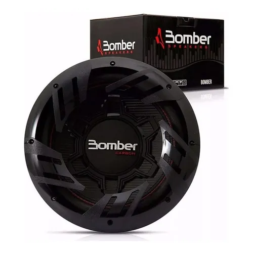 Subwoofer Bomber Carbon 12 Pol 500w Rms Bobina Dupla 4+4ohms Cor Preto Foto 1