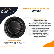 Subwoofer Slim Bomber Tkl 10 Pol 400w 4+4 Ohms Automotivo Foto mini 4