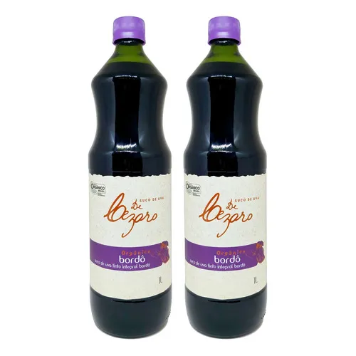 Suco De Uva Integral Bordô Orgânico 1l De Cezaro Kit 2 Unid Foto 1