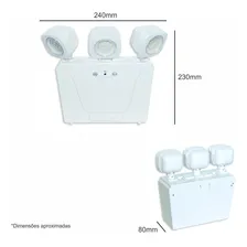 Super Bloco Autônomo Led 3000 Lumens Bivolt Cobre Até 500m Cor Branco Foto mini 2