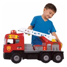 Super Caminhão Bombeiro Com Luz Som 5056 Magic Toys Foto mini 4