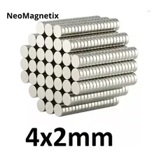 Super Ima Neodímio  50 Unidades - 4mm X 2mm - Pastilha N52 Foto mini  2