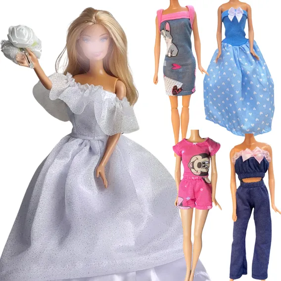 Super Kit Com 5 Looks Roupinhas Estilosas Para Bonecas Foto 1