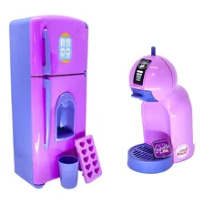 Super Kit Cozinha Infantil Eletro Legumes Café Geladeira 47p Foto mini  2