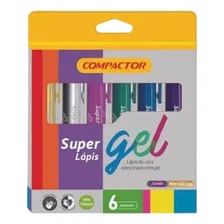 Super Lápis Gel 6 Cores Metálicas - Compactor Foto mini 1