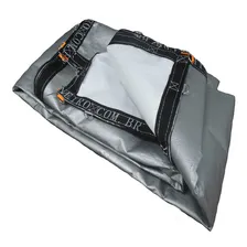Super Lona Branca Prata 6x6 Pppe 500 Micra Com Argolas Inox Foto  mini 1