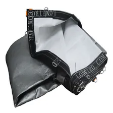 Super Lona Branca Prata 6x6 Pppe 500 Micra Com Argolas Inox Foto mini  2