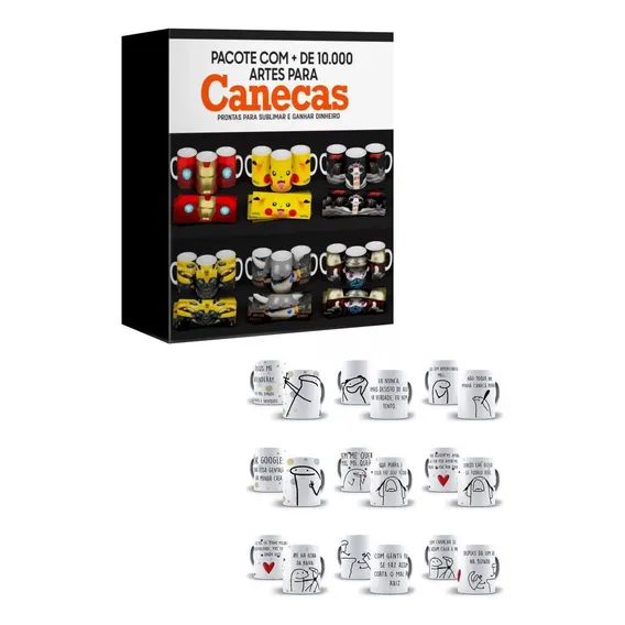 Super Pack 10 Mil Artes Sublimação Canecas 2022 Foto 1