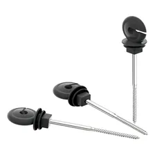 Super Reforçado Isolador Gancho Longo Cerca Elétrica Kit 200 Foto mini 3