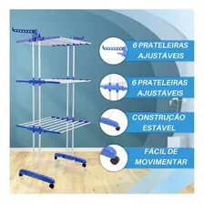 Super Varal Roupas Retrátil Articulado Dobrável Vertical Foto mini 4