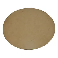 Suplá Sousplat Com Disco Liso Diâmetro 33cm Mdf Madeira Cor Cru Foto  mini 1