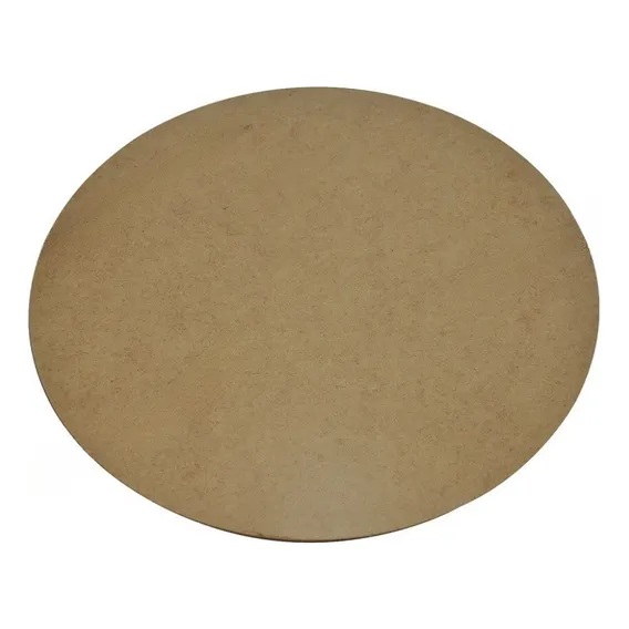 Suplá Sousplat Com Disco Liso Diâmetro 33cm Mdf Madeira Cor Cru Foto 1