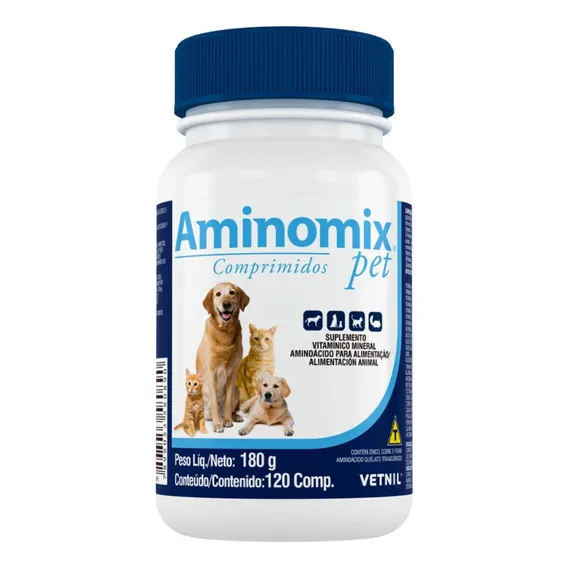 Suplemento Aminomix Pet Com 120 Comprimidos Foto 1