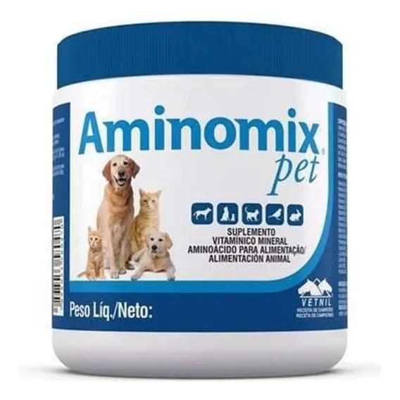 Suplemento Cachorro Gato Aminomix Pet Vetnil - 100g Foto 1