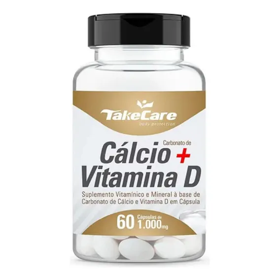 Suplemento Cálcio + Vitamina D Takecare 60caps Foto 1