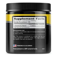 Suplemento Citrulina Malato 200g 2000mg Primaforce Foto mini 3