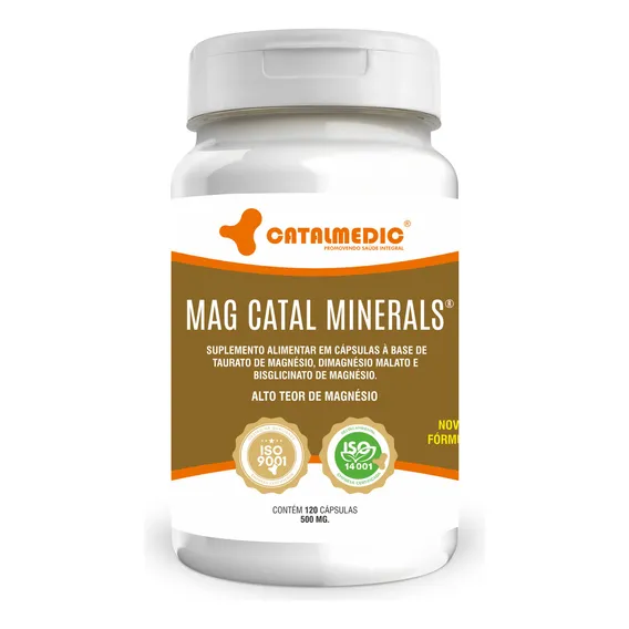 Suplemento Em Cápsulas Catalmedic Magcatal Taurato Lisina Bisglicinato D Magnesio 120 cápsulas Foto 1