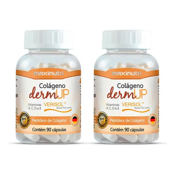 Suplemento Em Cápsulas Maxinutri Colágeno Hidrolisado Cápsulas Colágeno Hidrolisado Dermup Colágeno Colágeno Hidrolisado Dermup Em Frasco De 180g 90 Un Pacote X 2 U Foto 1