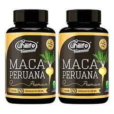 Suplemento Em Cápsulas Unilife Maca Peruana Premium Maca Peruana Carboidratos Maca Peruana Em Pote De 120g 120 Un Foto mini 1