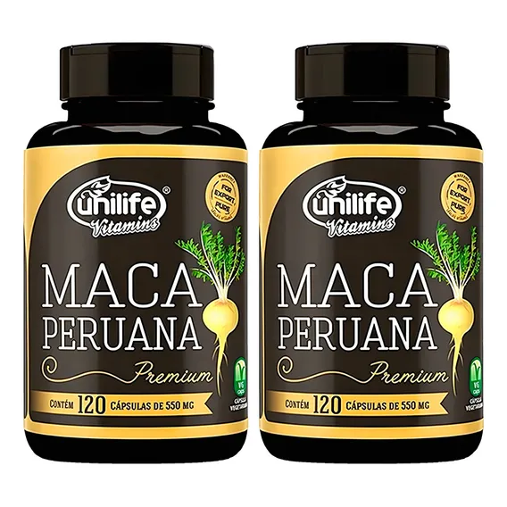 Suplemento Em Cápsulas Unilife Maca Peruana Premium Maca Peruana Carboidratos Maca Peruana Em Pote De 120g 120 Un Foto 1