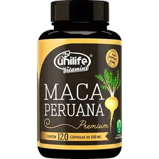 Suplemento Em Cápsulas Unilife Maca Peruana Premium Maca Peruana Carboidratos Maca Peruana Em Pote De 120g 120 Un Foto mini 3