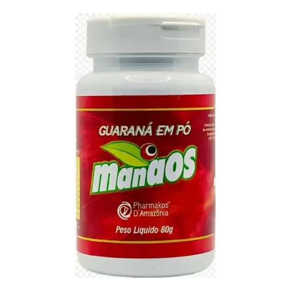 Suplemento Em Pó Pharmakos  Guaraná Em Pó Sabor  Guaraná Em Pote De 80ml Foto 1
