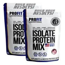 Suplemento Em Pó Profit  2x Whey Protein Isolado Mix Refil Morango Profit 900g Whey Protein 2x Whey Protein Isolado Mix Refil Morango Profit 900g Sabor  Morango De 1.8kg  Pacote X 2 U Foto  mini 1