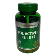 Suplemento Fol Active+fe+b12 250mg 60cáps Macrophytus Foto mini  3