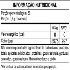 Suplemento Mineral Cobre Quelato 8975mcg 60 Cápsulas Apisnutri Foto mini 4